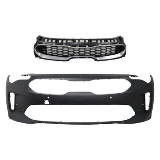 Replace® - 2-Piece (Front Bumper Cover, Grille) (Standard Line)