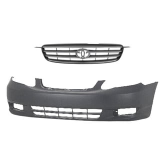Replace® - 2-Piece (Front Bumper Cover, Grille) (Standard Line)