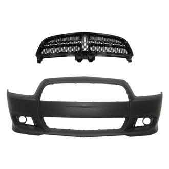 Replace® - 2-Piece (Front Bumper Cover, Grille) (CAPA Certified)