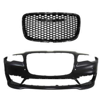 Replace® - 2-Piece (Front Bumper Cover, Grille) (CAPA Certified)
