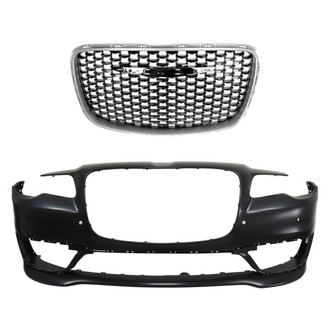 Replace® - 2-Piece (Front Bumper Cover, Grille) (CAPA Certified)