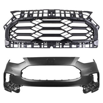 Replace® - 2-Piece (Front Bumper Cover, Grille) (Standard Line)