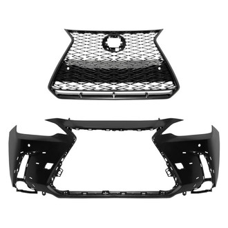 Replace® - 2-Piece (Front Bumper Cover, Grille) (Standard Line)