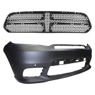 Replace® - 2-Piece (Front Bumper Cover, Grille) (CAPA Certified)