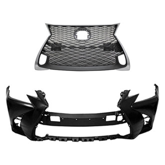 Replace® - 2-Piece (Front Bumper Cover, Grille) (Standard Line)