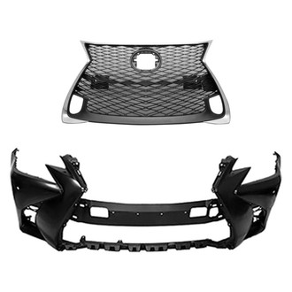 Replace® BNDL-231578 - 2-Piece (Front Bumper Cover, Grille) (Standard Line)