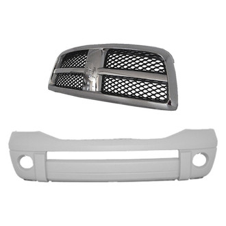 Replace® - 2-Piece (Front Bumper Cover, Grille) (Standard Line)