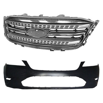 Replace® - 2-Piece (Front Bumper Cover, Grille) (CAPA Certified)