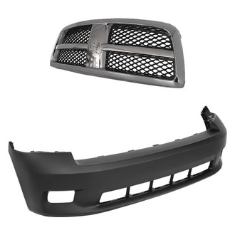 Replace® - 2-Piece (Front Bumper Cover, Grille) (Standard Line)
