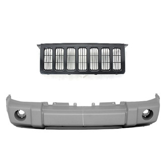 Replace® - 2-Piece (Front Bumper Cover, Grille) (Standard Line)