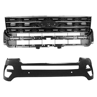 Replace® - 2-Piece (Front Bumper Cover, Grille) (CAPA Certified)