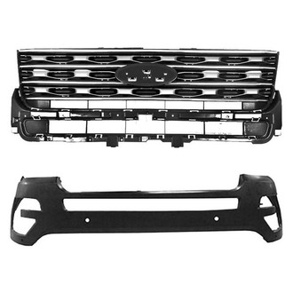 Replace® - 2-Piece (Front Bumper Cover, Grille) (CAPA Certified)