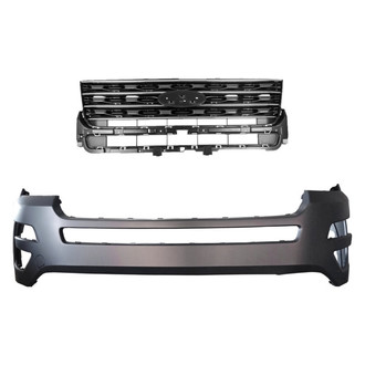 Replace® - 2-Piece (Front Bumper Cover, Grille) (CAPA Certified)