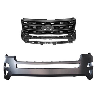 Replace® - 2-Piece (Front Bumper Cover, Grille) (CAPA Certified)