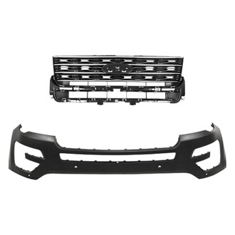 Replace® - 2-Piece (Front Bumper Cover, Grille) (CAPA Certified)