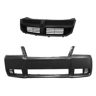 Replace® - 2-Piece (Front Bumper Cover, Grille) (Standard Line)