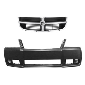Replace® - 2-Piece (Front Bumper Cover, Grille) (Standard Line)
