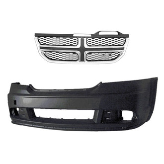 Replace® - 2-Piece (Front Bumper Cover, Grille) (Standard Line)