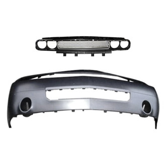 Replace® - 2-Piece (Front Bumper Cover, Grille) (Standard Line)