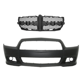 Replace® - 2-Piece (Front Bumper Cover, Grille) (Standard Line)