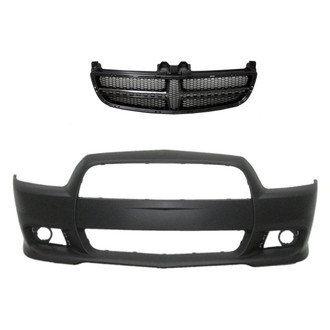 Replace® - 2-Piece (Front Bumper Cover, Grille) (Standard Line)