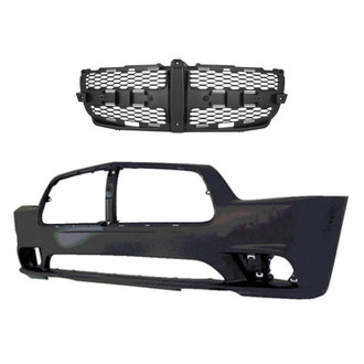 Replace® - 2-Piece (Front Bumper Cover, Grille) (Standard Line)