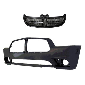 Replace® - 2-Piece (Front Bumper Cover, Grille) (Standard Line)