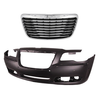 Replace® - 2-Piece (Front Bumper Cover, Grille) (Standard Line)