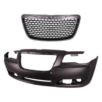 Replace® - 2-Piece (Front Bumper Cover, Grille) (Standard Line)