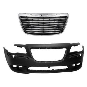 Replace® - 2-Piece (Front Bumper Cover, Grille) (Standard Line)