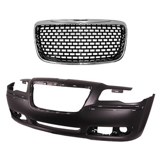 Replace® - 2-Piece (Front Bumper Cover, Grille) (Standard Line)