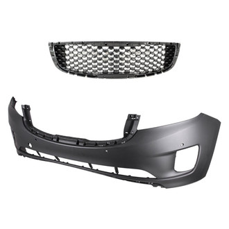 Replace® - 2-Piece (Front Bumper Cover, Grille) (CAPA Certified)