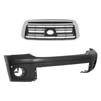 Replace® - 2-Piece (Front Bumper Cover, Grille) (Standard Line)