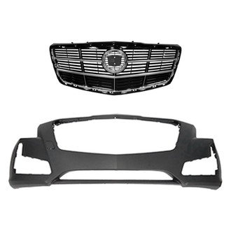 Replace® - 2-Piece (Front Bumper Cover, Grille) (Standard Line)