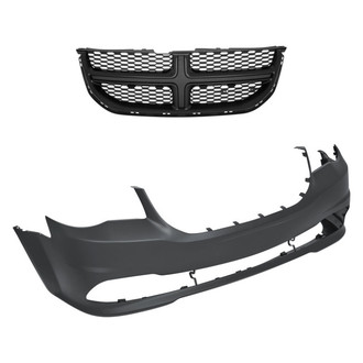 Replace® - 2-Piece (Front Bumper Cover, Grille) (Standard Line)