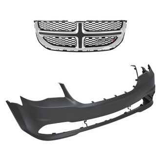 Replace® - 2-Piece (Front Bumper Cover, Grille) (Standard Line)