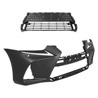 Replace® - 2-Piece (Front Bumper Cover, Grille) (Standard Line)