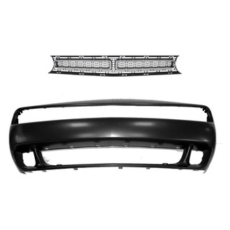 Replace® - 2-Piece (Front Bumper Cover, Grille) (Standard Line)