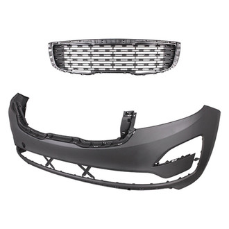 Replace® - 2-Piece (Front Bumper Cover, Grille) (CAPA Certified)