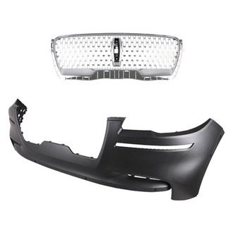 Replace® - 2-Piece (Front Bumper Cover, Grille) (CAPA Certified)