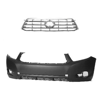 Replace® - 2-Piece (Front Bumper Cover, Grille) (Standard Line)