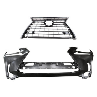 Replace® - 2-Piece (Front Bumper Cover, Grille)