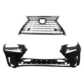 Replace® - 2-Piece (Front Bumper Cover, Grille) (Standard Line)
