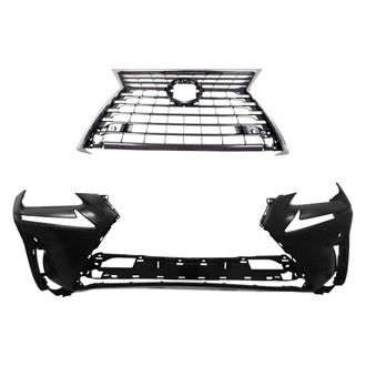 Replace® - 2-Piece (Front Bumper Cover, Grille) (Standard Line)