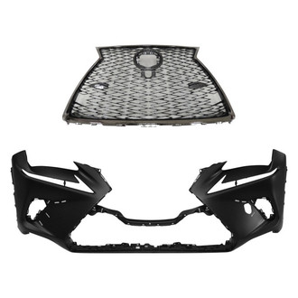Replace® - 2-Piece (Front Bumper Cover, Grille) (Standard Line)