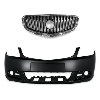 Replace® - 2-Piece (Front Bumper Cover, Grille) (Standard Line)