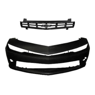 Replace® - 2-Piece (Front Bumper Cover, Grille) (Standard Line)