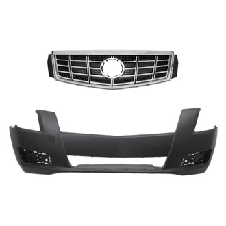 Replace® - 2-Piece (Front Bumper Cover, Grille) (Standard Line)