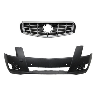 Replace® - 2-Piece (Front Bumper Cover, Grille) (Standard Line)