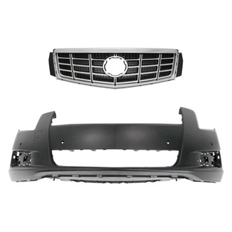 Replace® - 2-Piece (Front Bumper Cover, Grille) (Standard Line)